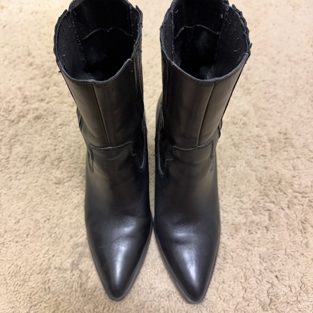 Aldo Sleek Black Heeled Boots